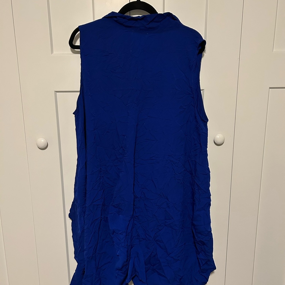 Comfy USA Cobalt Blue Sleeveless Tunic - Picture 3 of 4